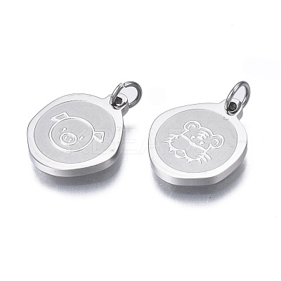 Non-Tarnish 304 Stainless Steel Charms STAS-N097-223P-1