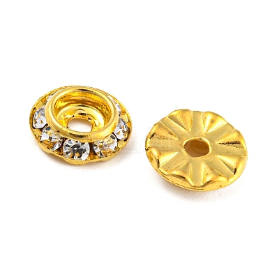 Brass Crystal Rhinestone Beads RB-F035-06A-G-1