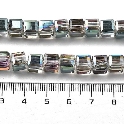 Electroplate Glass Beads Strands EGLA-H108-01A-HP01-1