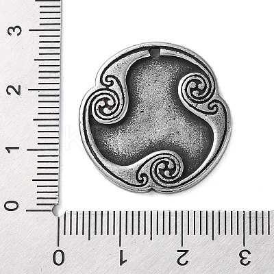 Rune Letters Alloy Pendants PALLOY-S193-01AS-01-1