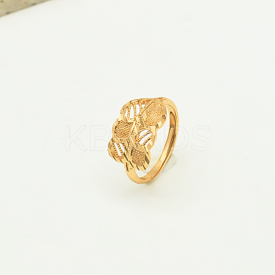 Adjustable Vintage Brass Open Cuff Rings for Women TS0392-2-1