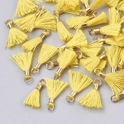Polycotton(Polyester Cotton) Tassel Pendant Decorations FIND-S275-29G-1