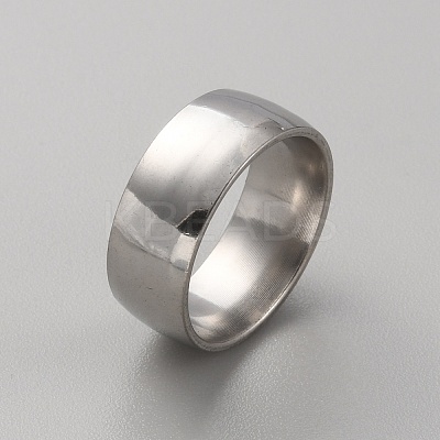 201 Stainless Steel Simple Plain Band Ring for Women RJEW-WH0015-02A-1