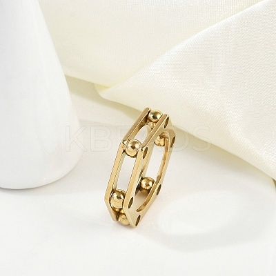 Ion Plating(IP) 304 Stainless Steel Finger Ring for Women RJEW-A052-03A-G02-1