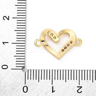 Brass Micro Pave Cubic Zirconia Connector Charms KK-S510-37G-01-1