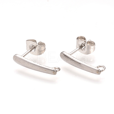 Non-Tarnish 304 Stainless Steel Stud Earring Findings X-STAS-Q223-04-1