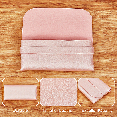 AHADEMAKER 4Pcs 4 Colors PU Imitation Leather Glasses Case AJEW-GA0005-19-1