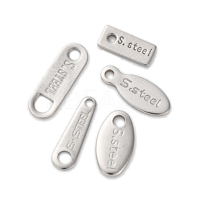 100Pcs 5 Styles 304 Stainless Steel Charms STAS-FP0001-04-1