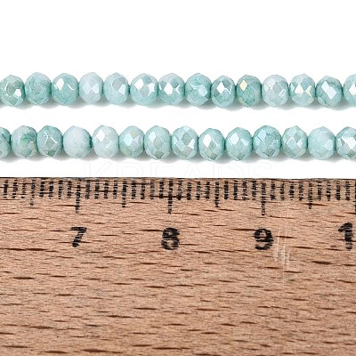 Anti-Tarnish Electroplate Rondelle Glass Beads Strands EGLA-T021-3mm-17-06-1