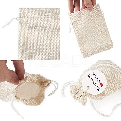 Burlap Packing Pouches Drawstring Bags ABAG-TA0001-14-1