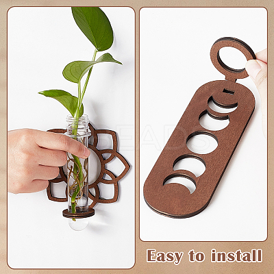2 Sets 2 Styles Wall Hanging Terrarium Planter with Plastic Tube ODIS-GA0001-53B-1