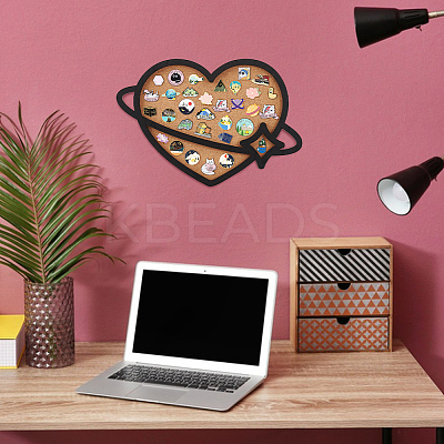 Wood Wall Jewelry Display Cork Tray AJEW-WH0348-466C-1