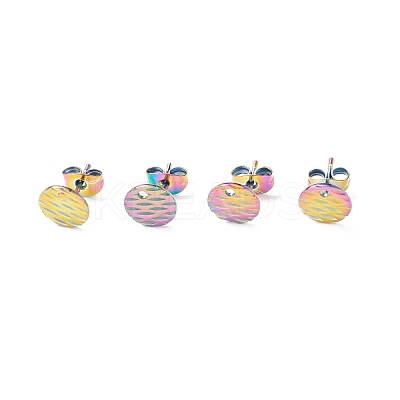 Ion Plating(IP) 304 Stainless Steel Ear Stud Findings STAS-O119-16B-M-1