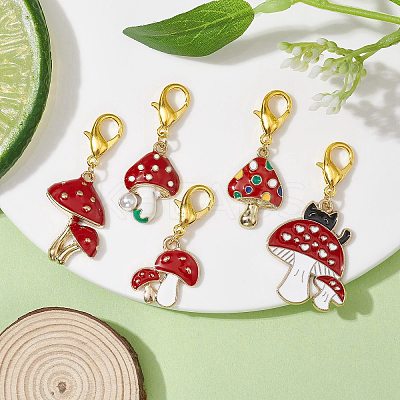 Eco-Friendly Alloy Enamel Pendant Decorations HJEW-JM01800-1