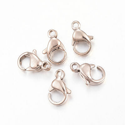 Ion Plating(IP) 304 Stainless Steel Lobster Claw Clasps LS-X-STAS-H353-A-02RG-1