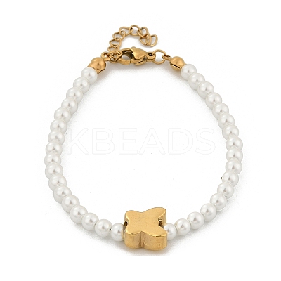 Plastic Imitation Pearl Beads Bracelets for Women BJEW-M056-10G-01-1