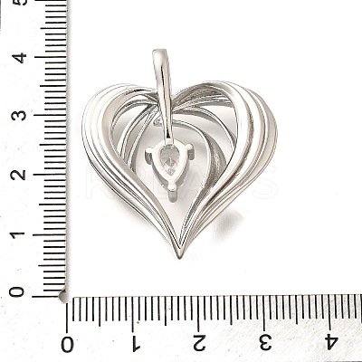 Brass Micro Pave Cubic Zirconia Pendants KK-B128-03P-1