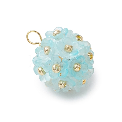 Frosted Transparent Acrylic Pendants PALLOY-MZ00670-1