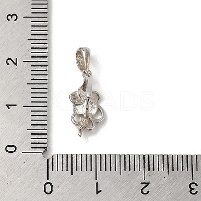 Rhodium Plated 925 Sterling Silver Ice Pick Pinch Bails STER-NH0001-20P-1