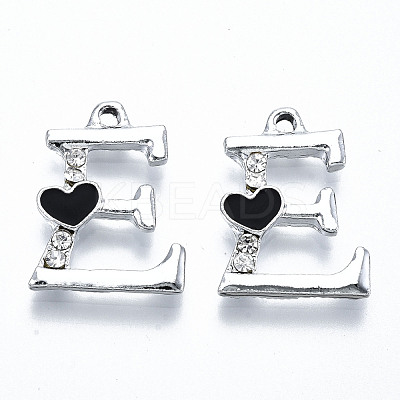 UV Plated Alloy Enamel Pendants X-PALLOY-S181-002-RS-1