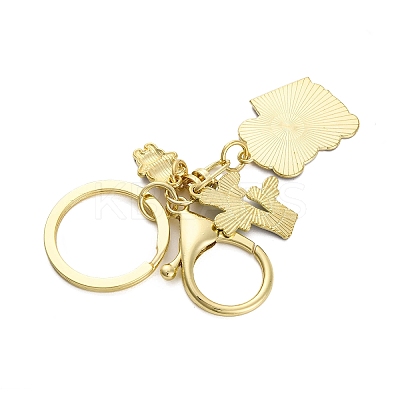 Rack Plating Panda Zinc Alloy Enamel Pendant Keychain KEYC-G064-01C-1