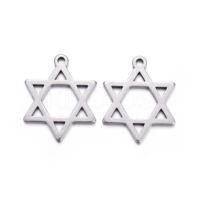 Tarnish Resistant 201 Stainless Steel Pendants STAS-F221-16P-1