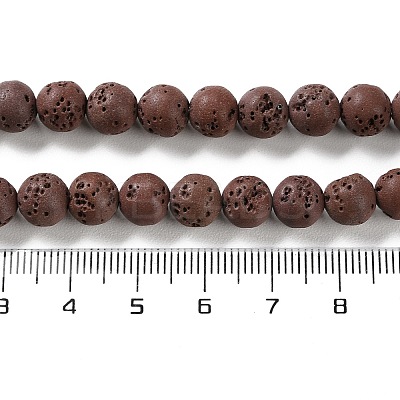 Synthetic Lava Rock Dyed Beads Strands G-H311-08B-02-1