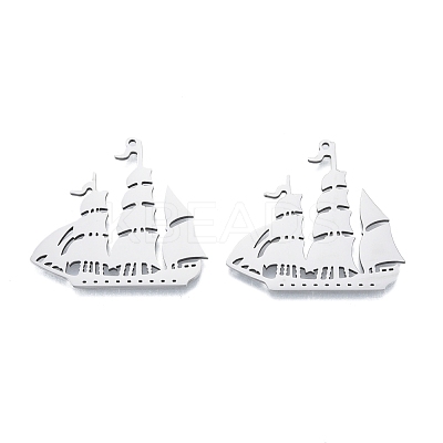 Non-Tarnish 201 Stainless Steel Pendant STAS-B027-17P-1