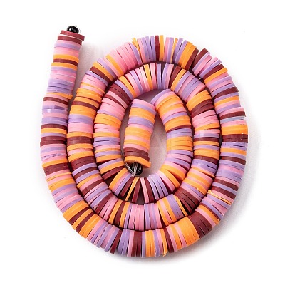 Handmade Polymer Clay Beads Strands CLAY-R089-8mm-T007-1