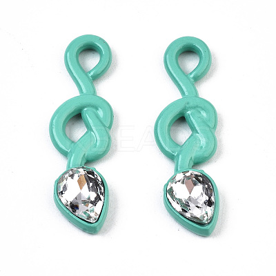 Spray Painted Alloy Pendants PALLOY-S132-226-RS-1