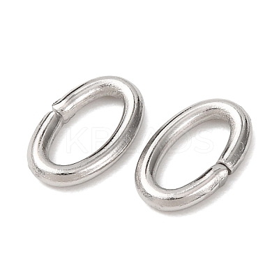Tarnish Resistant 304 Stainless Steel Open Jump Rings STAS-Q186-03-8x5mm-1