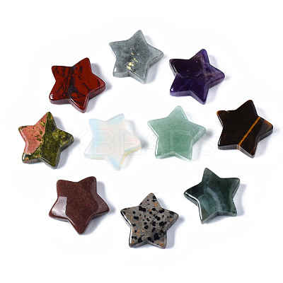 Natural Mixed Stone Star Shaped Worry Stones G-T132-002A-1