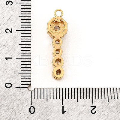 Brass Micro Pave Cubic Zirconia Pendants KK-F901-03E-G-1