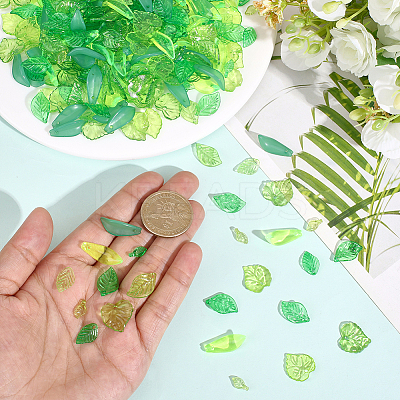 600Pcs 10 Styles Transparent Acrylic Pendants OACR-PA0001-48-1