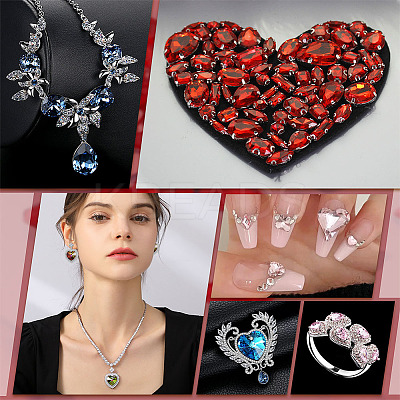 50Pcs Glass Rhinestone Cabochons RGLA-FG0001-15A-1