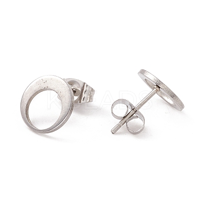 Non-Tarnish 201 Stainless Steel Stud Earring Findings STAS-G266-01P-1