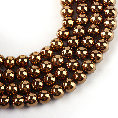 Electroplate Transparent Glass Beads Strands X-EGLA-Q062-8mm-D03-1