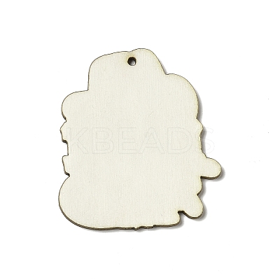 Father's Day Single Face Printed Aspen Wood Big Pendants WOOD-G014-36-1