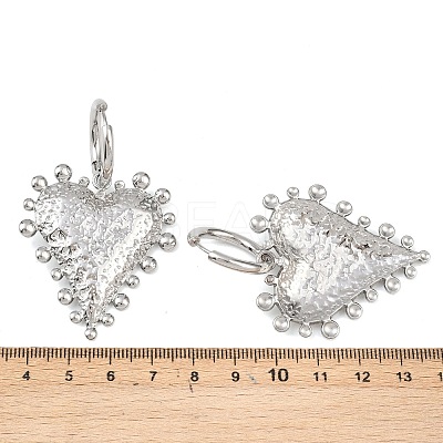 304 Stainless Steel Heart Hoop Earrings EJEW-K268-74P-1
