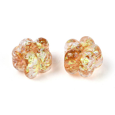 Handmade Foil Lampwork Beads Strands FOIL-T008-06H-1