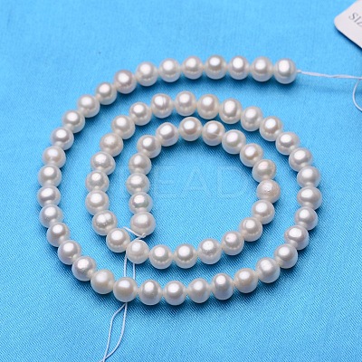 Natural Cultured Freshwater Pearl Beads Strands PEAR-E009-6-6.5mm-A-1