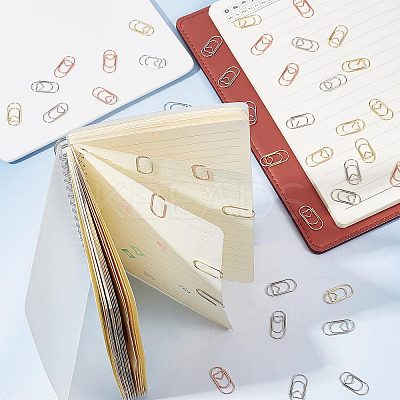 150Pcs 3 Colors Carbon Steel Paper Clips FIND-CP0001-50A-1