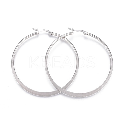 Tarnish Resistant 201 Stainless Steel Hoop Earrings EJEW-A052-27A-1