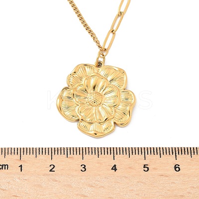 304 Stainless Steel Pendant Necklaces for Women NJEW-D312-02C-G-1