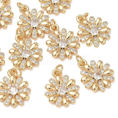 SHEGRACE Brass Clear Cubic Zirconia Charms XGRQ4G046-537G-1