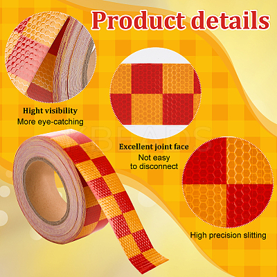 Waterproof PVC Reflective Warning Stickers FIND-WH0152-070D-1