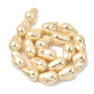 Electroplate Opaque Glass Imitation Pearl Beads Strands EGLA-K063-01C-1