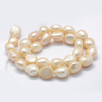 Natural Cultured Freshwater Pearl Beads Strands PEAR-K004-05A-01-1