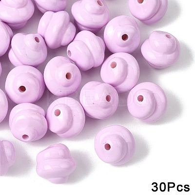 30Pcs Opaque Acrylic Beads OACR-YW0003-87J-1