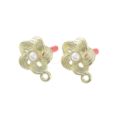 Plating Alloy with 304 Steel Needle Earrings Finding EJEW-B036-03G-02-1
